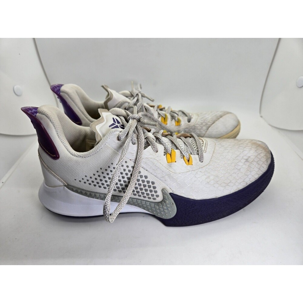 Nike Kobe Mamba Fury Lakers Home Basketball Shoes Men's 5 White Purple Sneakers